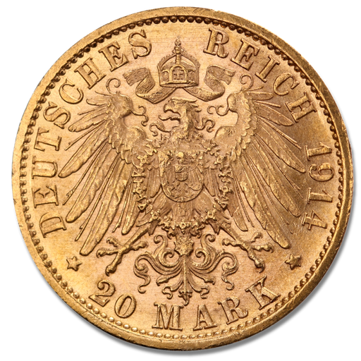 [10805] 20 Mark Kaiser Wilhelm II Uniform Goldmünze | Preußen