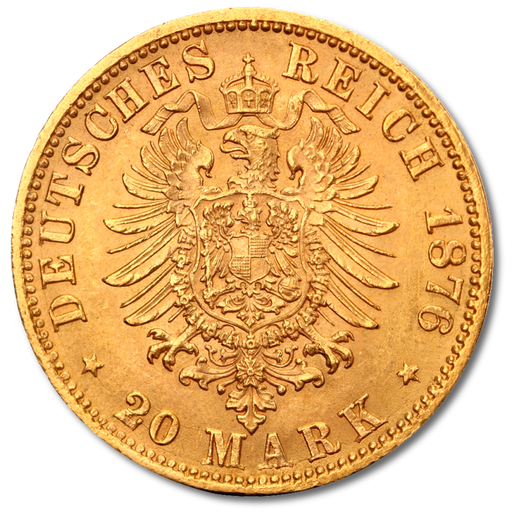 [10808] 20 Mark König Albert I. Goldmünze | Sachsen | 1894-1895