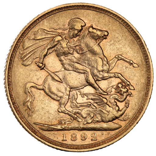 [10928] Sovereign Victoria Krone Goldmünze | 1887-1893