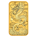 Drache 1 Unze Goldmünze rechteckig 2018