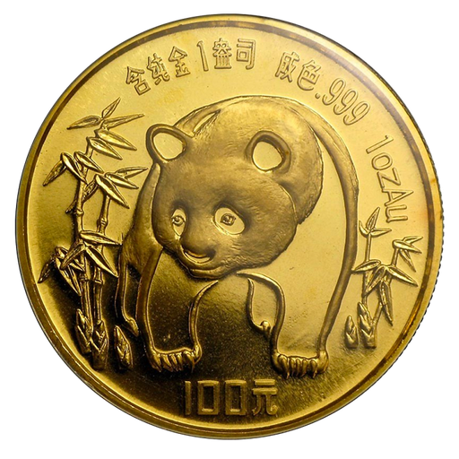 [10688] China Panda 1oz Goldmünze 1986