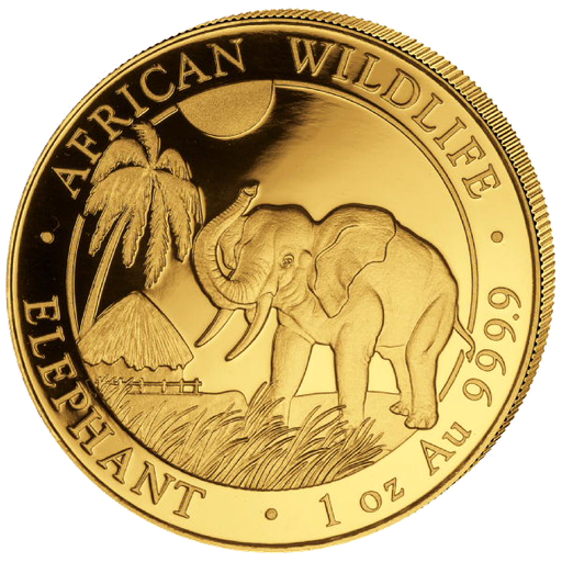 [13107] Somalia Elefant 1oz Goldmünze 2017