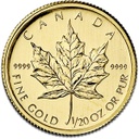 Maple Leaf 1/20 Unze Goldmünze verschiedene Jahre